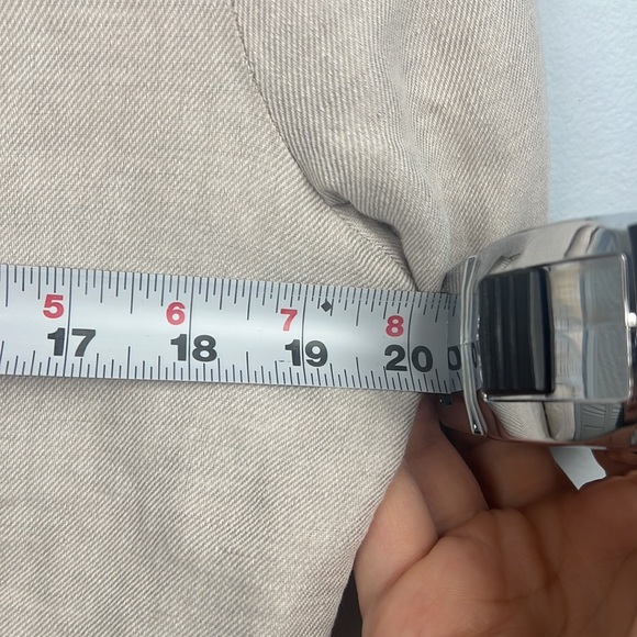 ICHI linen blend zipper closure moto style jacket size 38/ medium - Picture 7 of 10